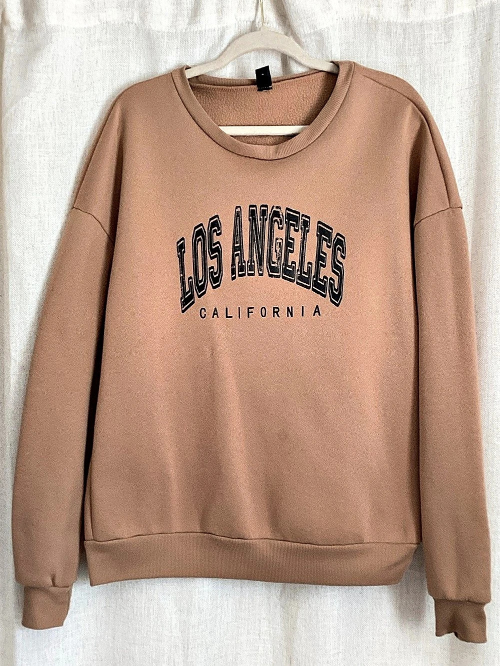 SHEIN Los Angeles California Graphic Sweatshirt in Brown Size Large